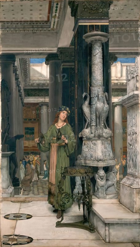 The Cymbal Player, 1872. Creator: Lawrence Alma-Tadema.