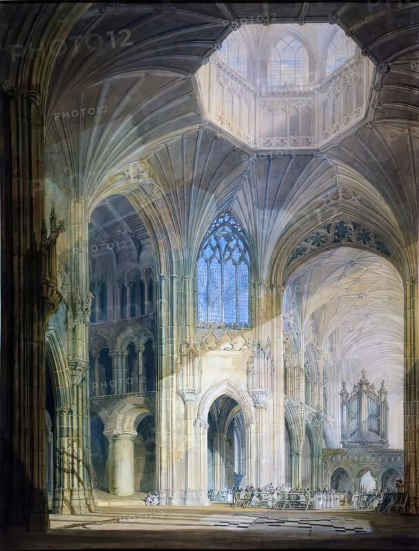 Interior of Ely Cathedral - North Transept and Chancel, 1797. Creator: JMW Turner.