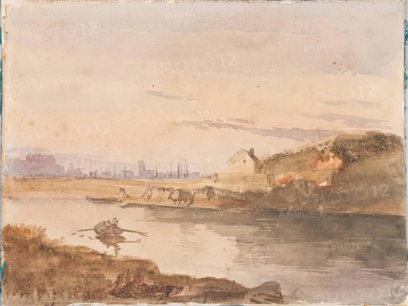 River Scene, Aberdeen, 1826. Creator: James William Giles.