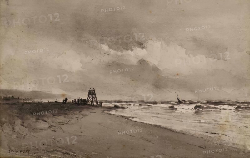 Stormy Weather, Moray Firth, 1875-1899. Creator: David West.