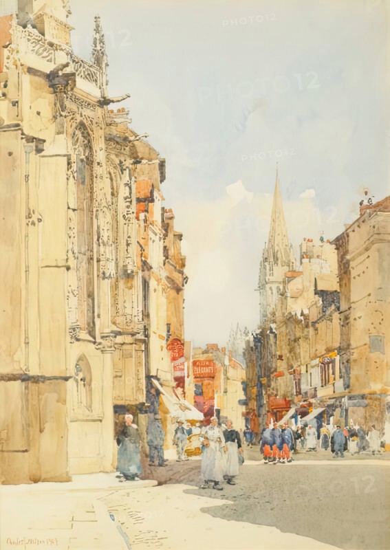 Rue Saint Pierre, Caen, 1908. Creator: Charles John Watson.