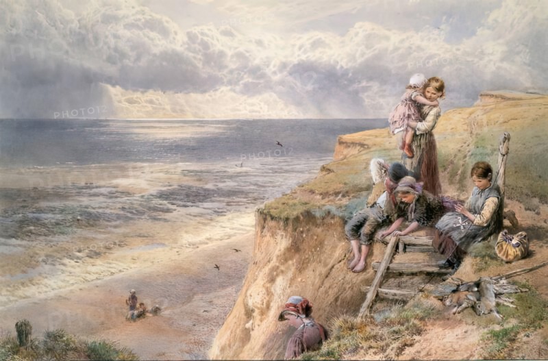 The Way Down The Cliff, 1867. Creator: Birket Foster.