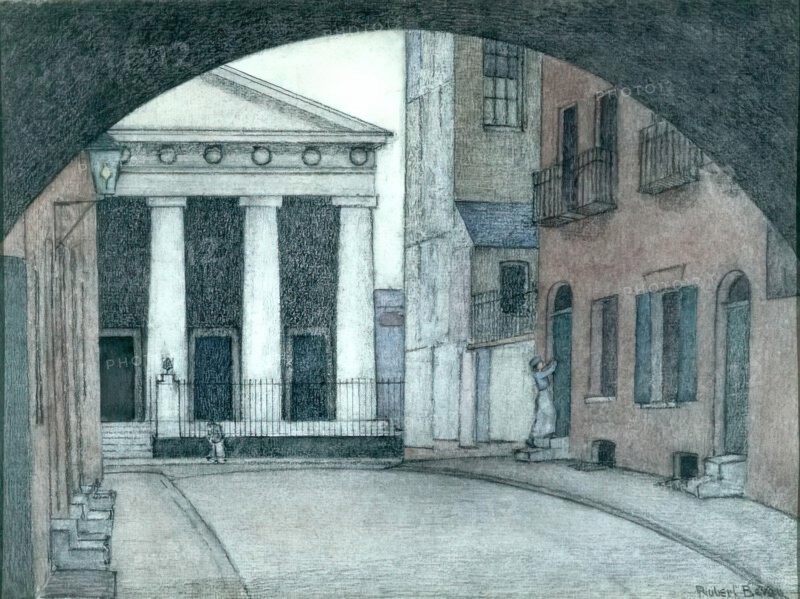 An Old London Church, 1900-1924. Creator: Robert Polhill Bevan.