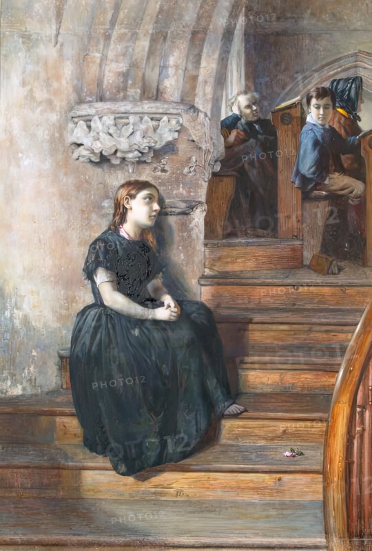 The Orphan (Hearing The Word), 1866. Creator: George Reid.