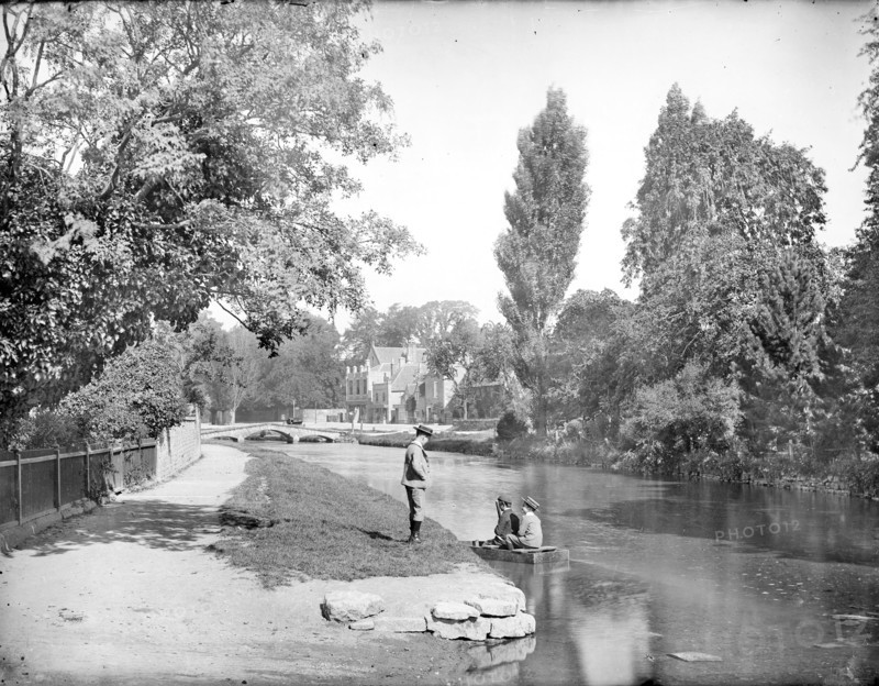 High Street, Bourton-on-the-Water, Cotswold, Gloucestershire, 1895. Creator: Henry Taunt.