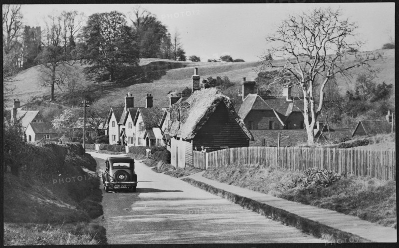 Looking north along Sandhill Close, showing numbers 49-56, Millbrook, Central Bedfordshire, 1940-60. Creator: George R Long.