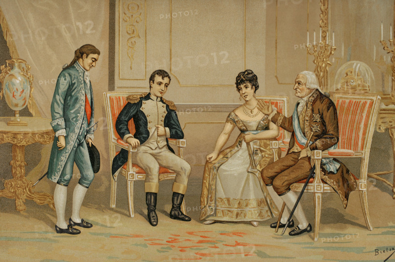 Charles IV of Spain, together with Queen consort Maria Luisa of Parma...,  1892.  Creator: Unknown.