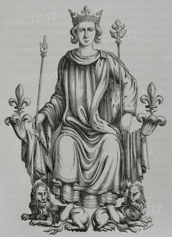 The monarch on his throne, 16th century, (1877).  Creator: Unknown.