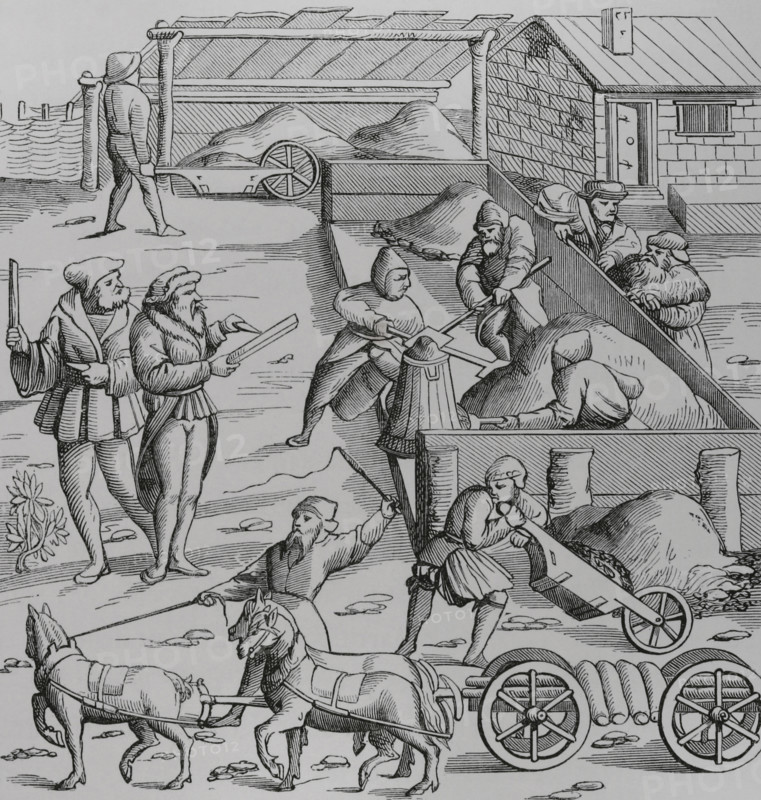 Extraction of metals, 1552, (1878).  Creator: Unknown.