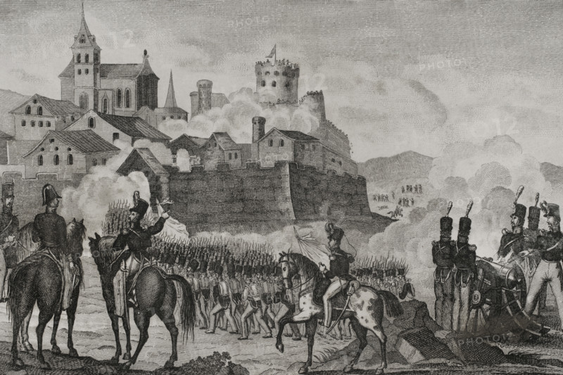 First Carlist War, (1833-1840): Taking of the town and fort of Irún, (17 May 1837), 1845.  Creator: Unknown.