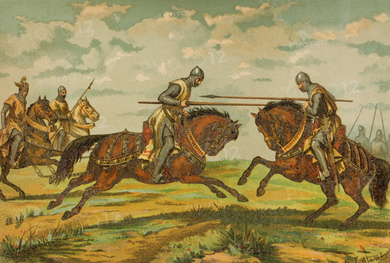 Death of Don Pedro de Ahones, Aragonese knight, servant of King Peter III of Aragón, (1889). Creator: Unknown.