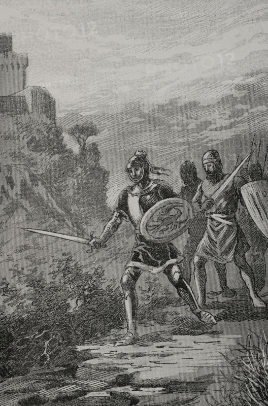 James III of Majorca (1315-1349 in the Battle of Llucmajor, on 25 October 1349, (1890).  Creator: Unknown.