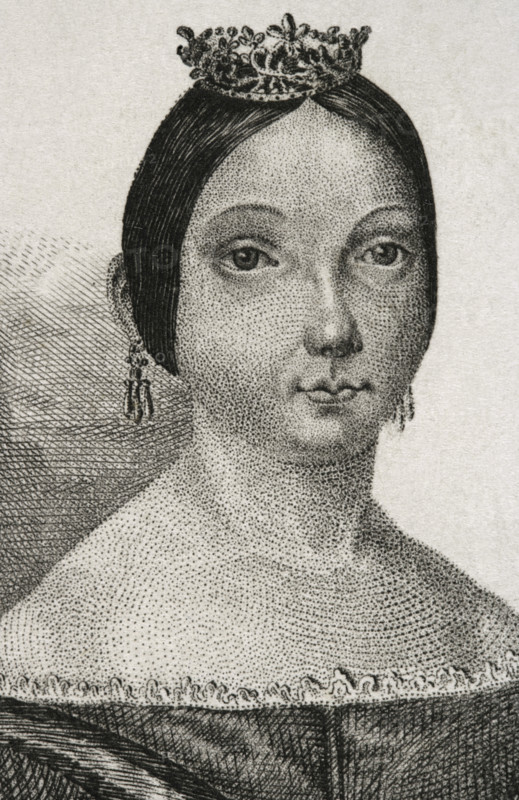 Isabella II (1830-1904), Queen of Spain (1833-1868), 1842.  Creator: Jose Gomez.