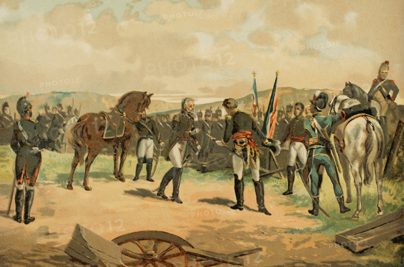 Peninsular War: Surrender of General Dupont, Battle of Bailen, 1808, (1881).  Creator: Unknown.