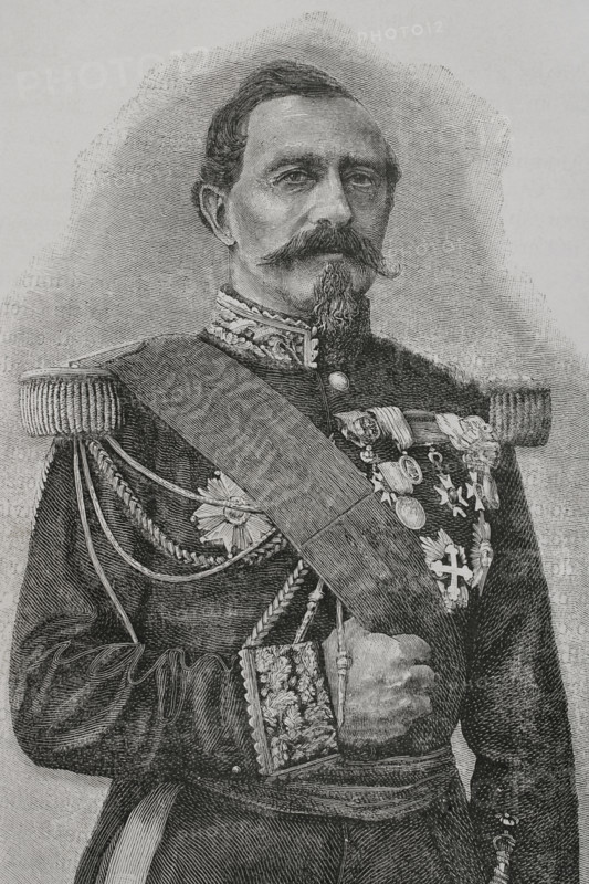 Charles Denis Bourbaki, (1816-1897), French general, 1891. Detail.  Creator: Unknown.