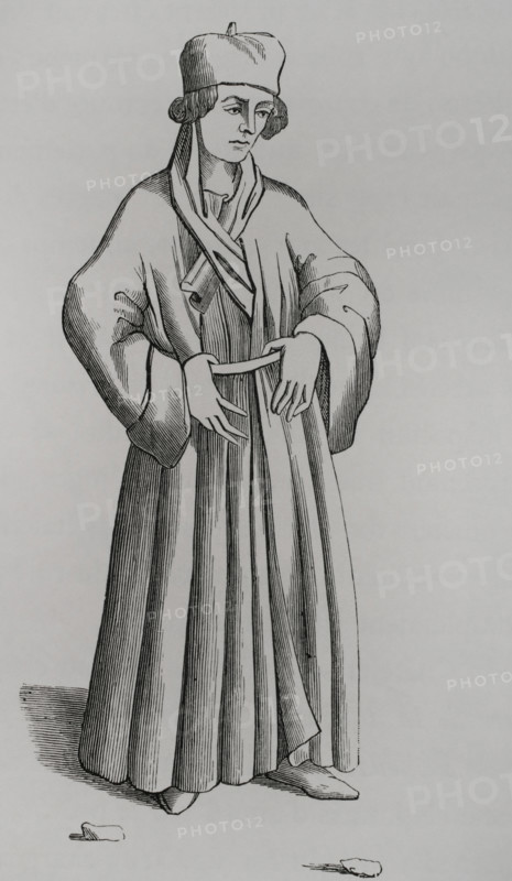 Judge, 15th century, (1878). After a drawing in "Proverbes, Adages, etc", 15th century.  Creator: Unknown.