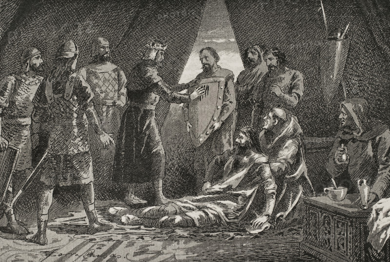 Legend of the Four Blood Bars, 9th century, (1890).  Creator: Unknown.