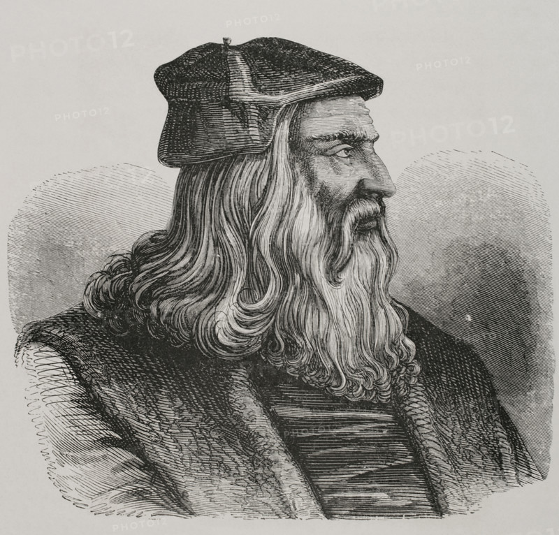 Leonardo da Vinci, (1452-1519), Italian artist, architect and inventor, 1877.  Creator: Unknown.