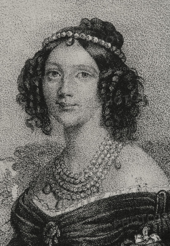 Maria Anna of Bavaria (1805-1877), Queen consort of Saxony, 1852. Creator: J.J. Martinez.
