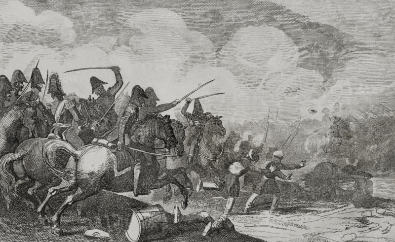 Martin Zurbano and his Isabelline troops, 1845.  Creator: Unknown.