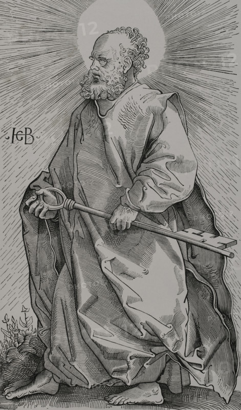 Saint Peter, (1st century BC - 67 AD), one of the apostles of Jesus of Nazareth, 1519 ( 1877).  Creator: Unknown.