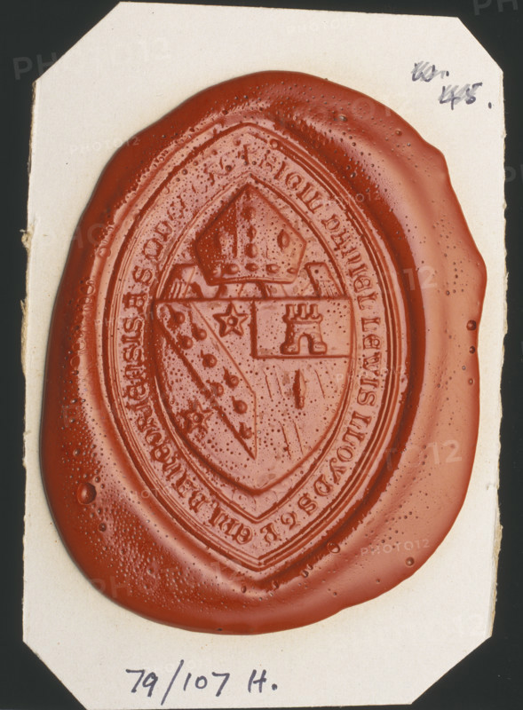 Seal impression: Bishop Lloyd of Bangor, 1890-1899. Creator: Unknown.
