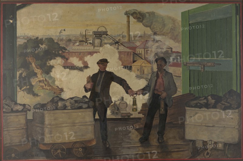 Coalmining Poster for the Empire Marketing Board, 1934. Creator: Margaret Clarke.