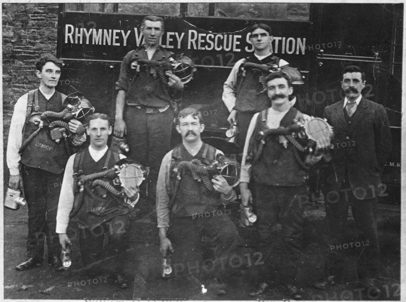 Bargoed Rescue Brigade team, 1913. Creator: Unknown.