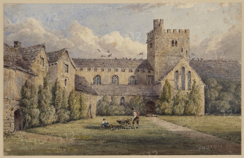 Brecon Priory, c1830-1850. Creator: Joseph Murray Ince.