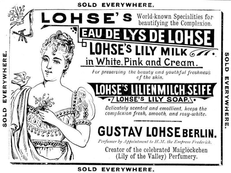 Advertisement for Lohse's cosmetic products, 1895. Creator: Unknown.