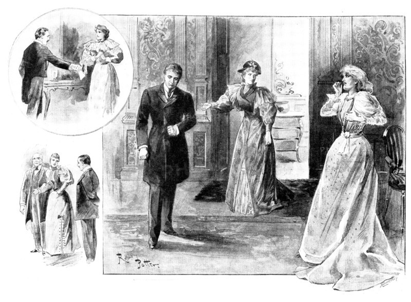 Mr. Oscar Wilde's new play, "An Ideal Husband," at the Haymarket Theatre, 1895. Creator: George Meisenbach.