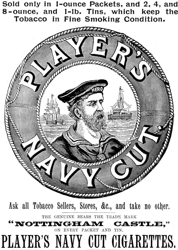 Advertisement for Player's Nayy Cut Cigarettes, 1895. Creator: Unknown.