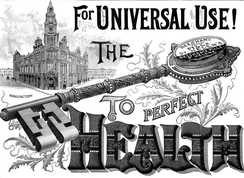 Advertisement for Beecham's Pills - the Key to Perfect Health, 1895. Creator: Unknown.