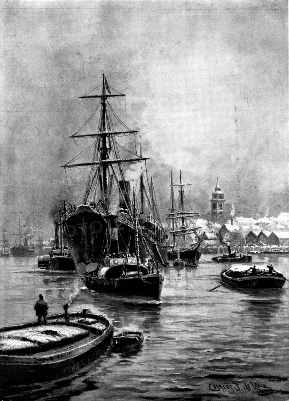 Wintry Weather at Gravesend, 1895. Creator: Lascelles.