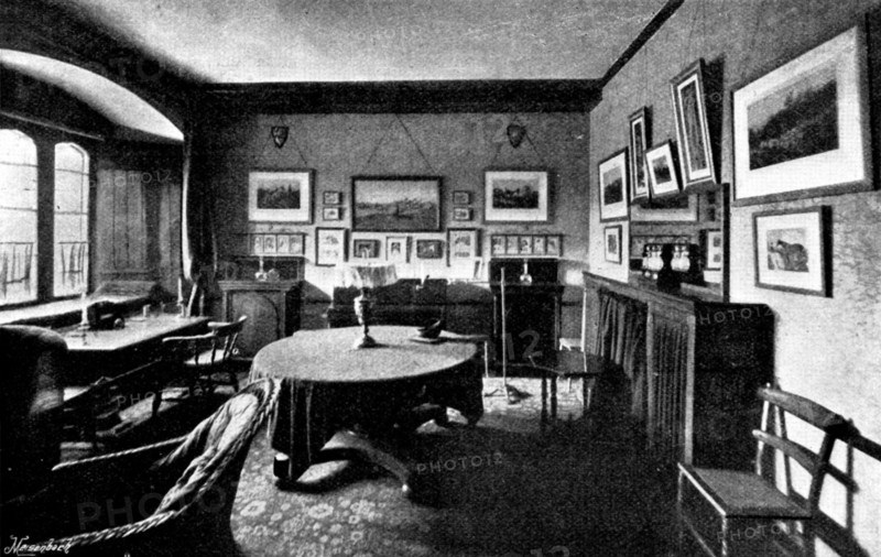 The late Lord Randolph Churchill: room occupied by Lord Randolph Churchill at Merton College, 1895. Creator: Hills and Saunders.