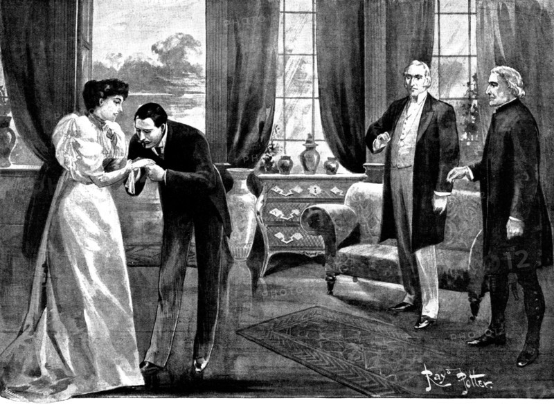 A Leader of Men, the new play at the Comedy Theatre, 1895. Creator: George Meisenbach.