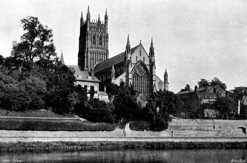The Cathedrals of England: Worcester Cathedral, 1895. Creator: Francis Frith & Co.