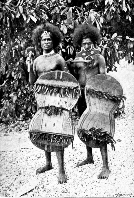 A Page from Papua: New Guinea warriors, 1895. Creator: George Meisenbach.