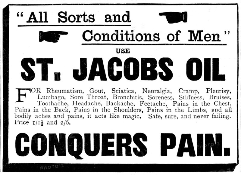 Advertisement for St. Jacobs Oil, 1895. Creator: Unknown.
