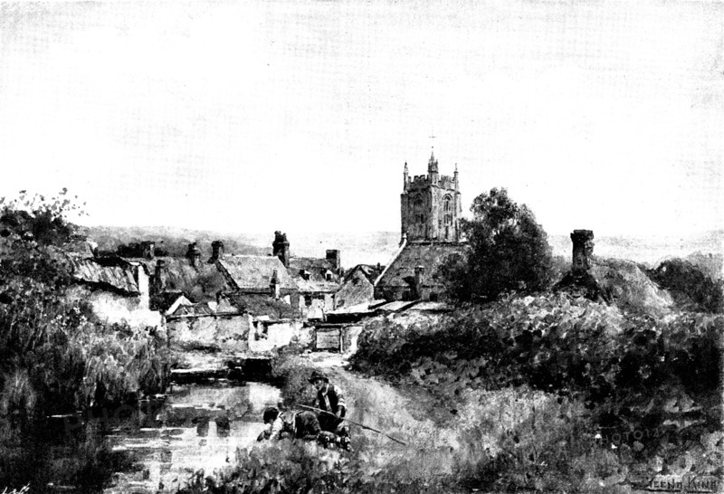 The Mill-Stream, Cerne Abbas by Yeend King, R.I., 1895. Creator: Lascelles.
