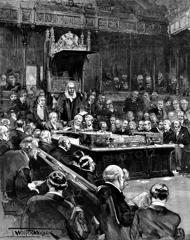 The Speaker's Farewell to the House of Commons, April 8, 1895. Creator: P Naumann.