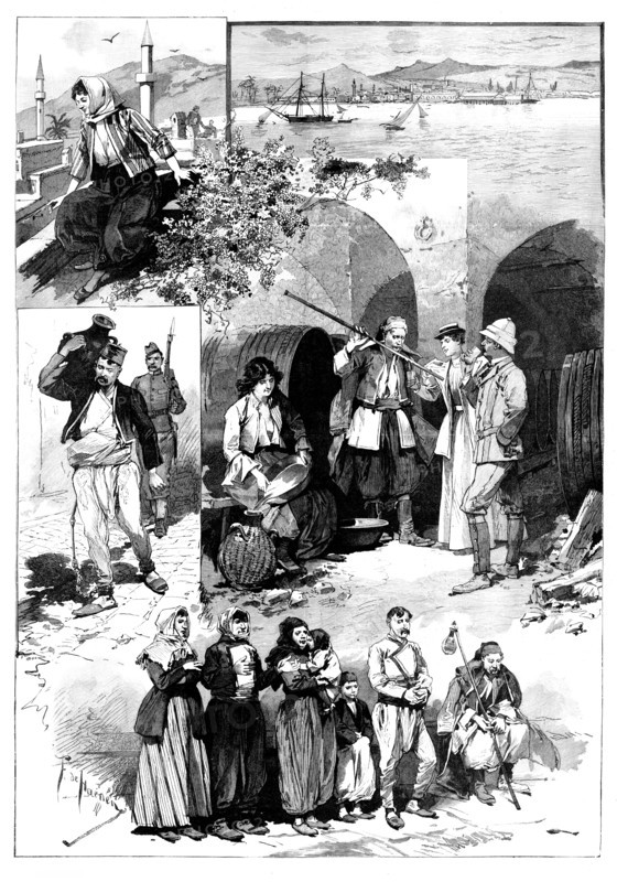 The Question of the Retention of Cyprus: sketches in the island, 1895. Creator: Unknown.