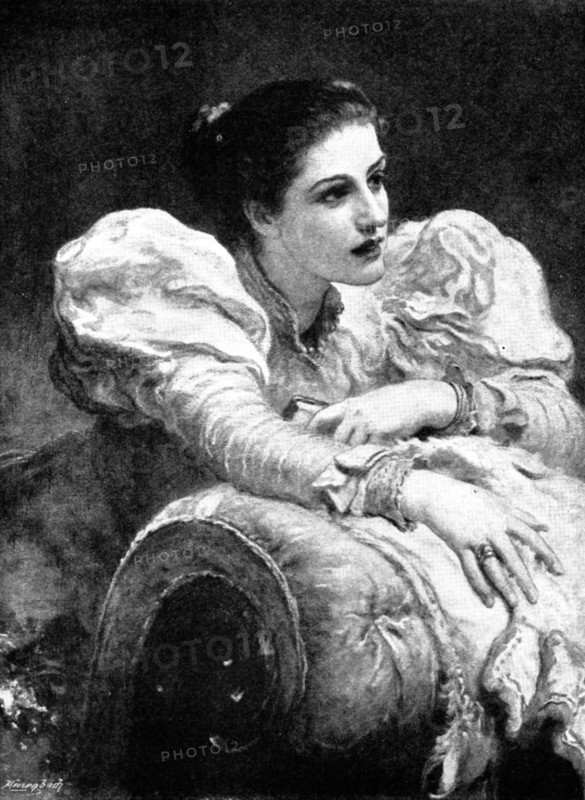 Pictures from the Royal Academy: A Fair Disputant - J. Sant, R.A., 1895. Creator: George Meisenbach.