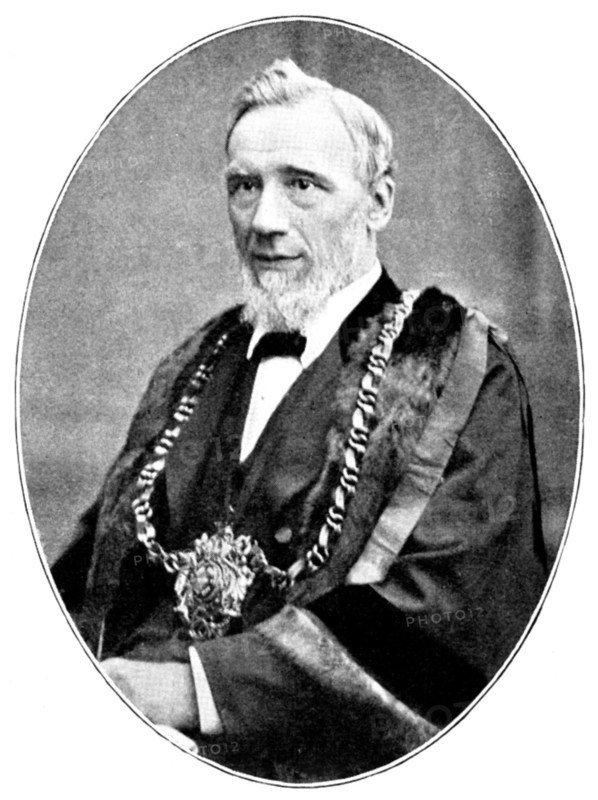 The Duke and Duchess of York at Sheffield: the Mayor of Sheffield, Mr. C. T. Skelton, 1895. Creator: George Meisenbach.
