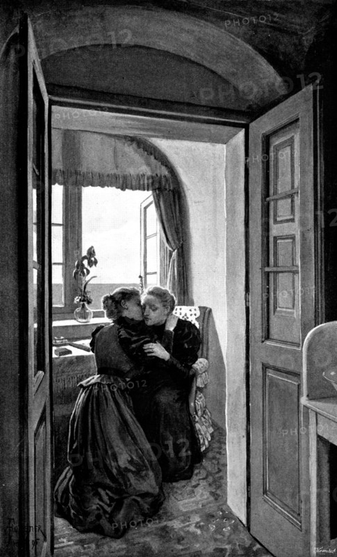 Adam Johnstone's Son: "Mother, sweet! Of course I love you!", 1895. Creator: George Meisenbach.