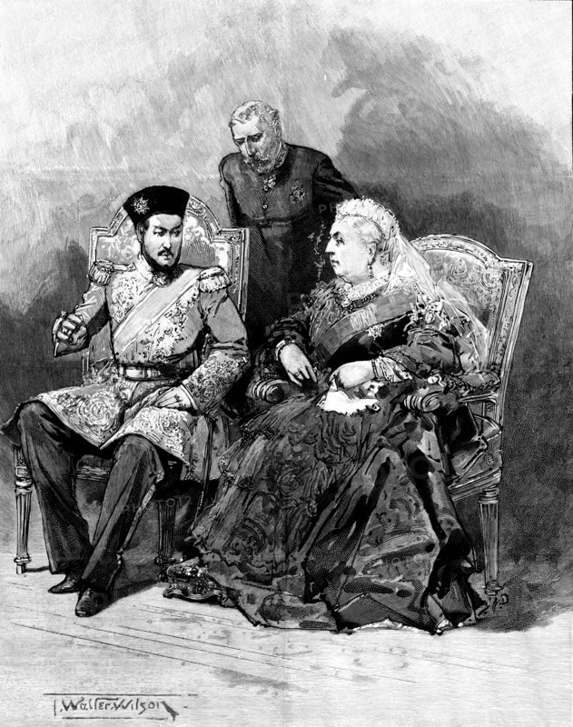 ...The Ameer of Afghanistan's son, His Highness the Shahzada Nasrullah Khan, at Windsor Castle, 1895 Creator: P Naumann.