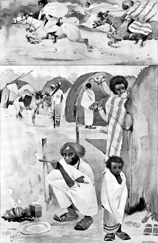 Somaliland at the Crystal Palace: inside the Somali Kraal, 1895. Creator: Andre & Sleigh.