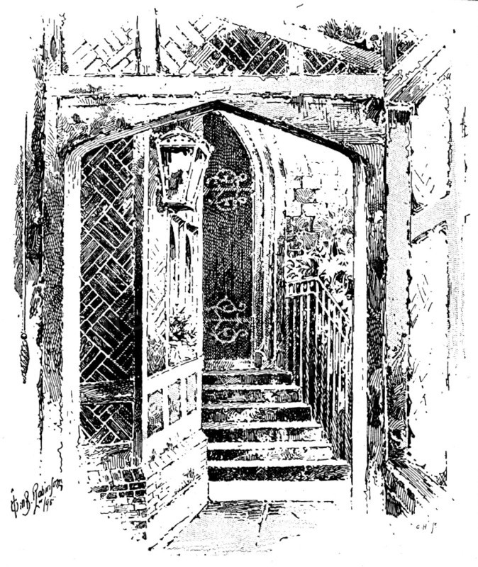 Entrance to the Curfew Tower, Windsor Castle, 1895. Creator: Carl Hentschel.