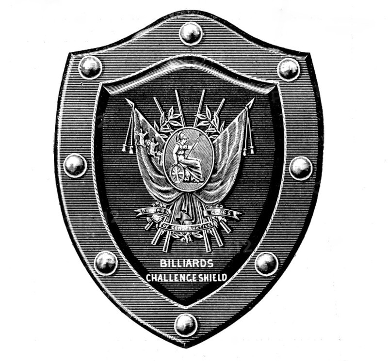 Conservative Clubs' Billiard Challenge Shield, 1895. Creator: Unknown.