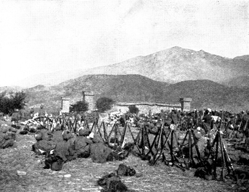 The Chitral Campaign: Fort Sadu, Third Brigade of 25th Punjab Infantry, under General Gatacre, 1895. Creator: Unknown.
